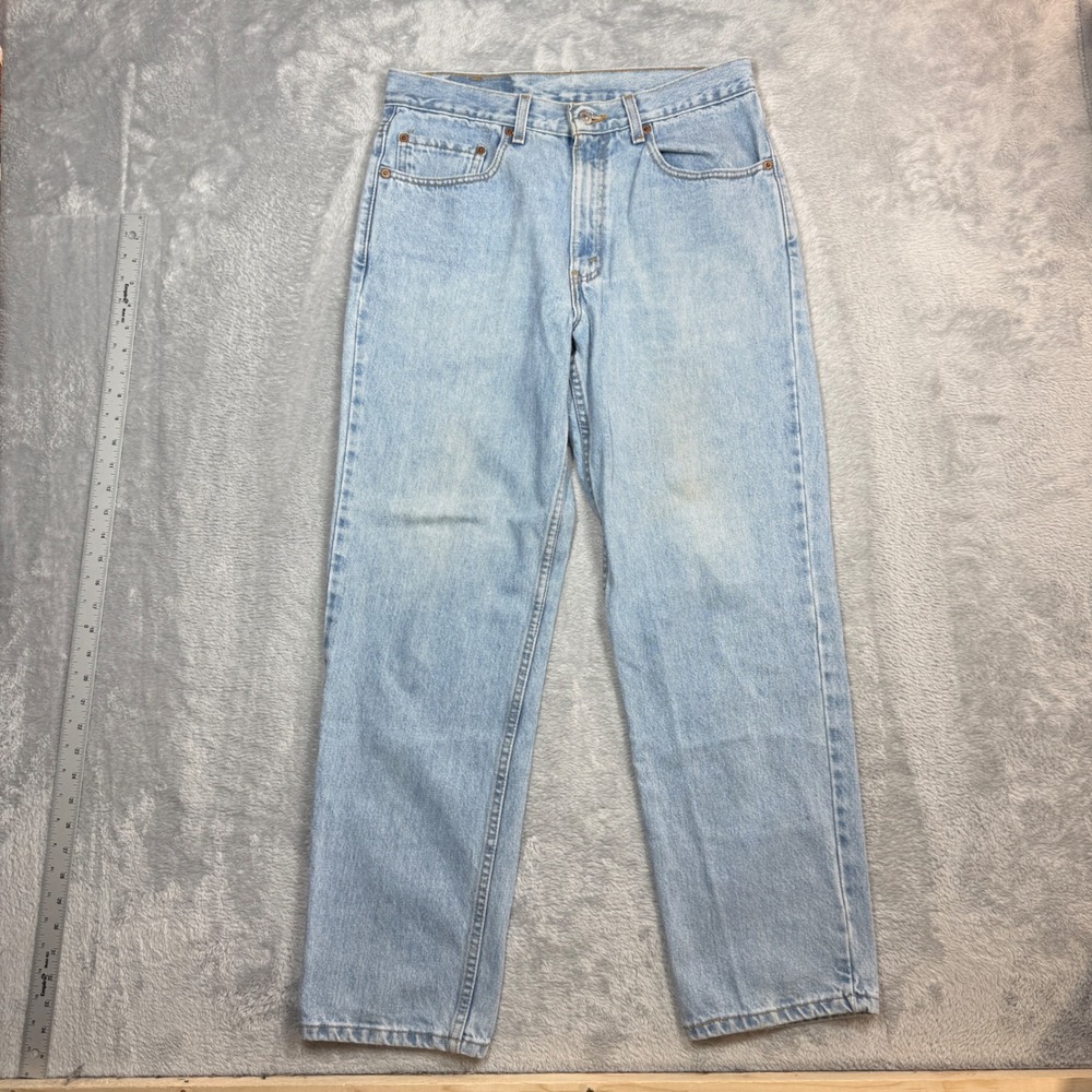 Vintage Levis 550 Relaxed Fit Jeans Mens W33 L30 (Fits 32x30) Light Blue 90s